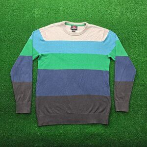 Quicksilver Sweater Mens Medium Multicolor Striped Pullover Outdoors‎ Casual